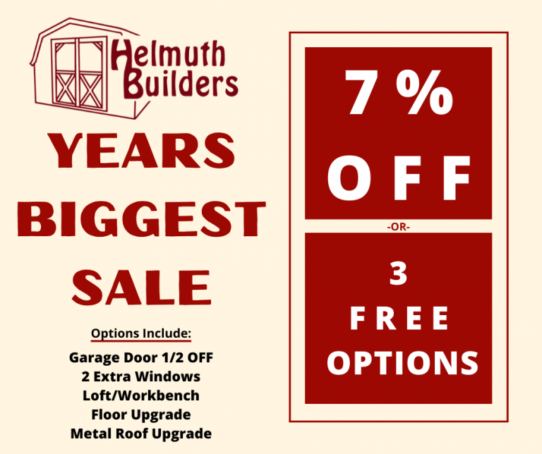 Biggest sale of the year Helmuth Builders